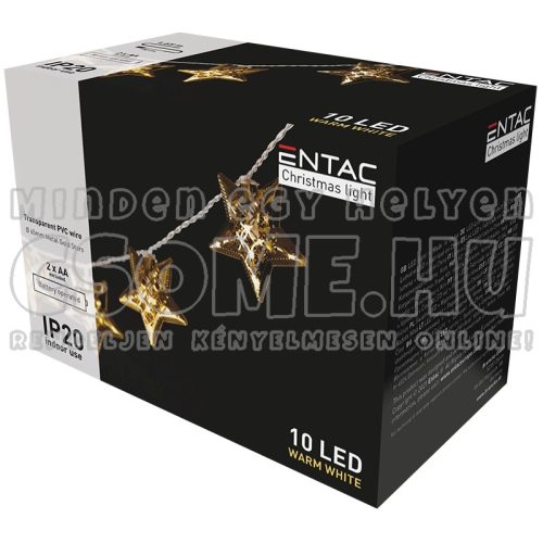 ENTAC CSILLAG  FÉNYFŰZÉR 1,35M 10LED MELEGFEHÉR