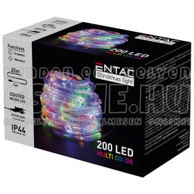  ENTAC KARÁCSONYI IP44 200PVC BEVONATÚ MICRO LED MC 20M (SZÍNES)