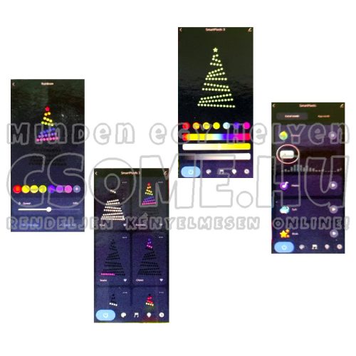 ENTAC FÉNYFŰZÉR TELEFONRÓL MŰKÖDŐ 200LED 20M