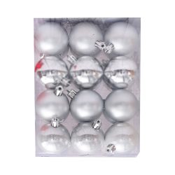 KARÁCSONYFADÍSZ GÖMB 5CM EZÜST-ACB5-S-24