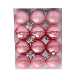 KARÁCSONYFADÍSZ  GÖMB 5CM RÓZSASZÍN-ACB5-P-24