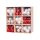 KARÁCSONYFADÍSZ GÖMB 3CM KARTON DISPLAY PIROS/FEHÉR/EZÜST-ACB3-CD-RWS-99