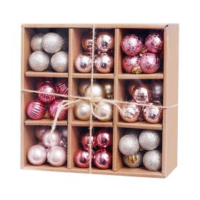   KARÁCSONYFADÍSZ GÖMB 3CM KARTON DISPLAY PASZTELL ÁRNYALATOK-ACB3-CD-PMIX-99