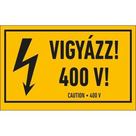 VIGYÁZZ! 400 V!