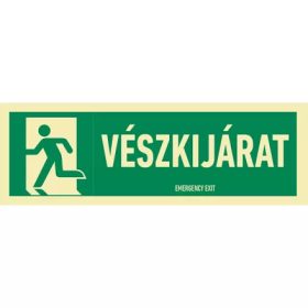 VÉSZKIJÁRAT 10X30 CM FLUORESZKÁLÓ -PLASTIK
