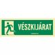 VÉSZKIJÁRAT 10X30 CM FLUORESZKÁLÓ -PLASTIK