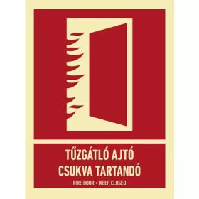 TŰZGÁTLÓ AJTÓ CSUKVA TARTANDÓ 15X20 CM -MATRICA