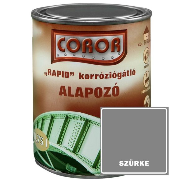 SZÜRKE - COROR KORRÓZIÓGÁTLÓ ALAPOZÓ - 0,75 L