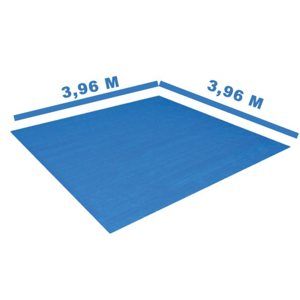 MEDENCE ALÁTÉTFÓLIA - NÉGYZET ALAKÚ FLOWCLEAR PVC ALJTAKARÓ - 396cm X 396cm