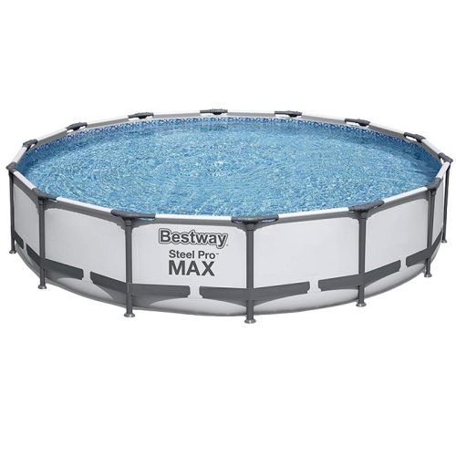 CSŐVÁZAS MEDENCE SZETT VÍZFORGATÓVAL - BESTWAY STEEL PRO MAX POOL - 427x84CM 