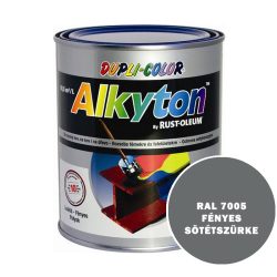   RAL 7005 FÉNYES SÖTÉTSZÜRKE - ALKYTON FESTÉK -ROZSDÁS FÉMEKRE ÉS FAFELÜLETRE - 0,75 L