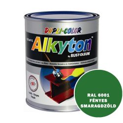   RAL 6001 FÉNYES SMARAGDZÖLD - ALKYTON FESTÉK -ROZSDÁS FÉMEKRE ÉS FAFELÜLETRE - 0,75 L