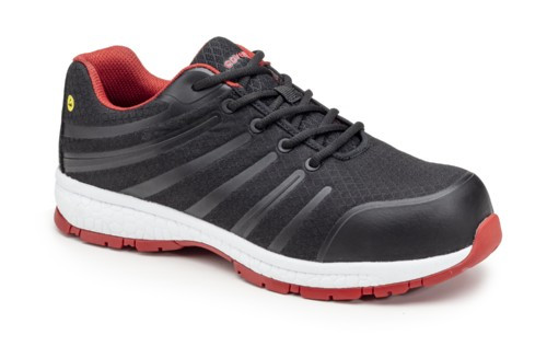 GALAXITE S1P SRC ESD FEKETE/PIROS SPORT VÉDŐCIPŐ 44-ES