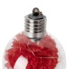 ARTEZAN KARÁCSONYFADÍSZ MINI LED VIRÁG GÖMB 8CM SÖTÉTPIROS 