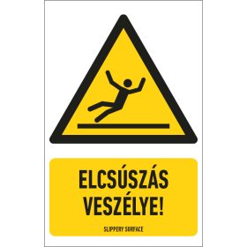 ELCSÚSZÁS VESZÉLYE 16X25 CM -PLASTIK