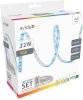 AVIDE LED SZALAG BLISZTER 12V 22W RGB 2X5M ZENE VEZÉRLÉS + IR TÁVÍRÁNYÍTÓ