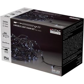 KARÁCSONYI IP44 240 LED SOROLHATÓ FÜZÉR SZÍNES 24M