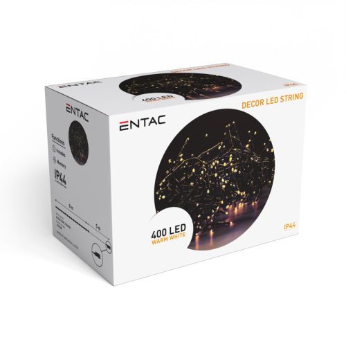 ENTAC KARÁCSONYI IP44 400 LED FÜRTÖS FÉNYSOR WW 8CM 