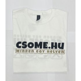   GILDAN SOFTSTYLE KÖRNYAKÚ MUNKAPOLÓ FEHÉR XL "CSÖME" FELIRATOS