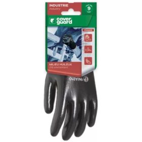   SZERELŐKESZTYŰ SZÜRKE PA/ FEKETE NITRIL MÁRTÁS 3/4 10