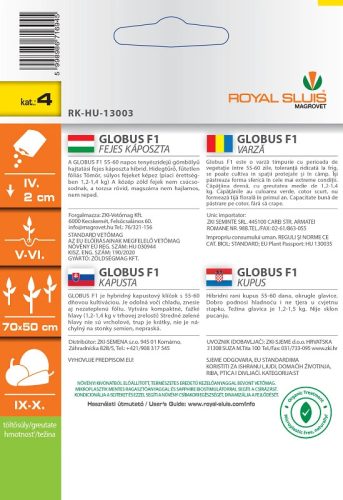 ROYAL SLUIS GLOBUS F1 FEJES KÁPOSZTA F1 0,5G