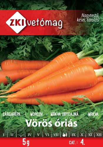 ZKI VETŐMAG SÁRGARÉPA VÖRÖS ÓRIÁS 5G