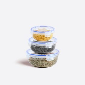 PATENTZÁRAS KEREK ÉTELTARTÓ SZETT 3 DB 30051