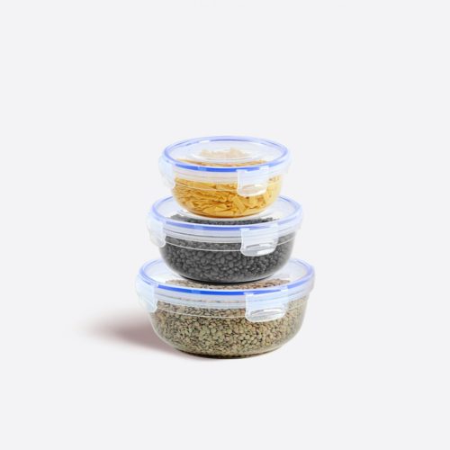 PATENTZÁRAS KEREK ÉTELTARTÓ SZETT 3 DB 30051